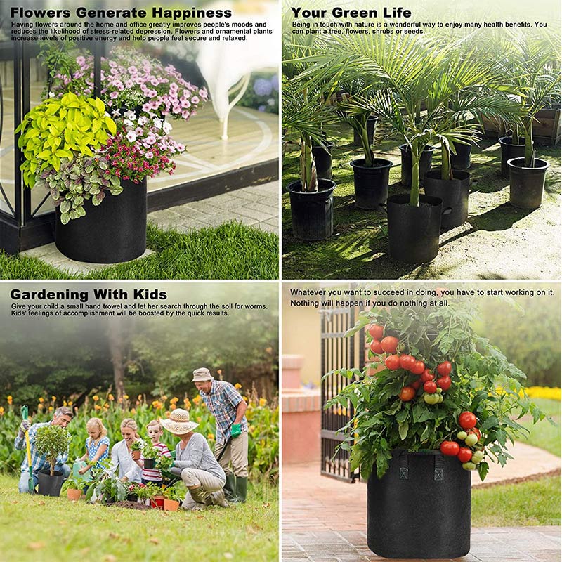 Aeration Fabric Pots - Gardening Plants Growing Pots